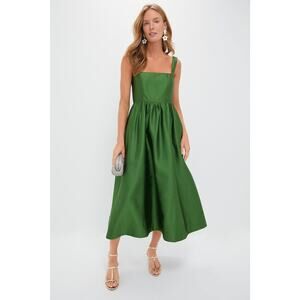 TUCKERNUCK Green Dupioni Esme Dress Size M NWT